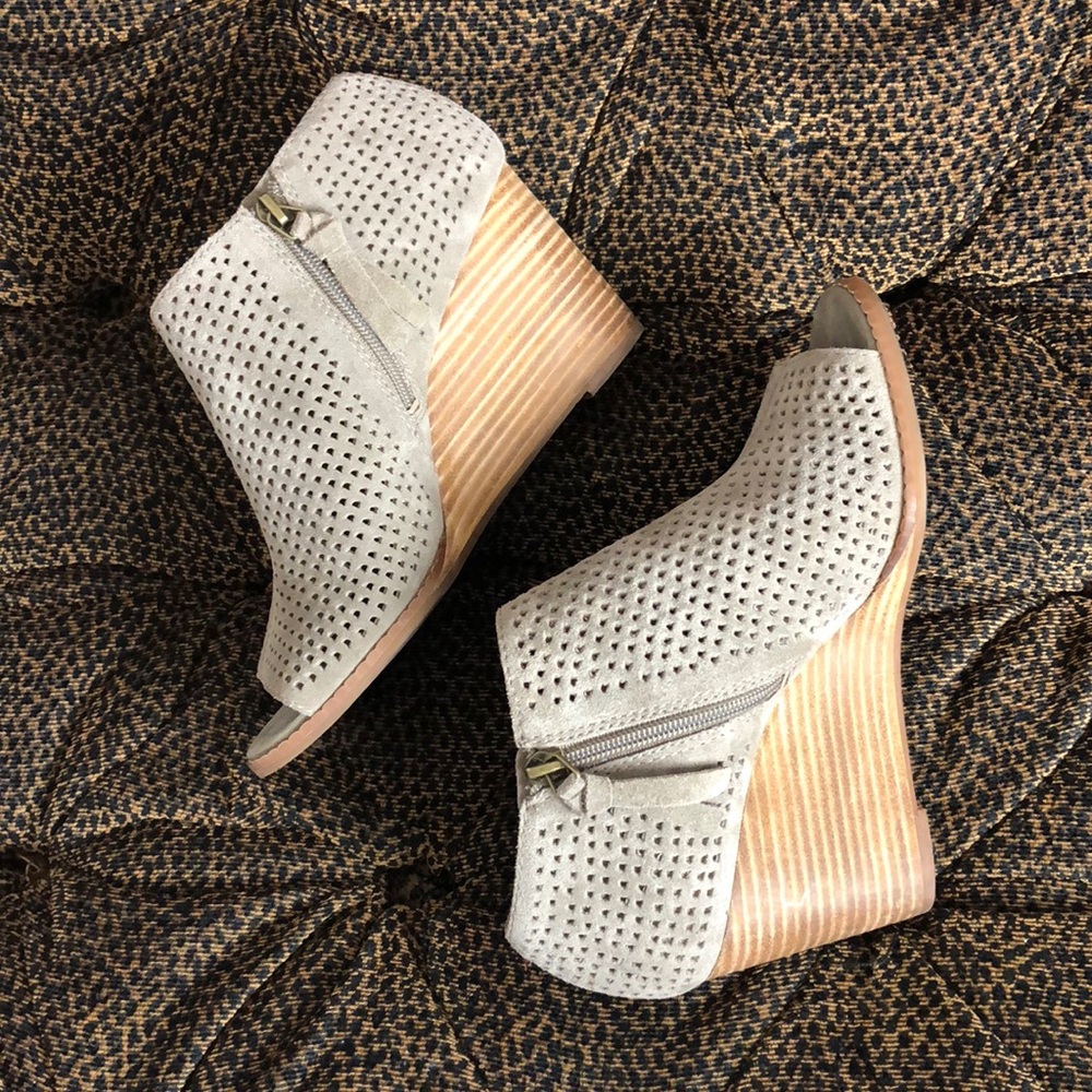 Lucky Brand Jazspur Peep-Toe Wedge Bootie
